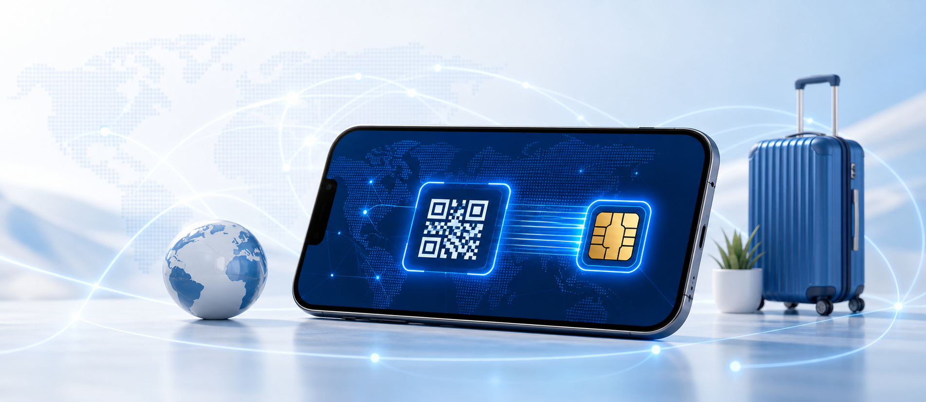 Mobile phone showing eSIM activation